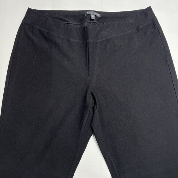 Eileen Fisher System Washable Stretch Crepe Slim Pant SIZE S Black Pullon USA - Picture 6 of 9